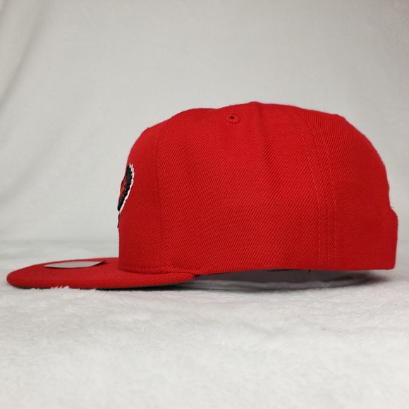 Atlanta Hawks Mitchell & Ness NBA Snapback Hat Cap 3D Logo‎ Red NWT - Picture 6 of 8